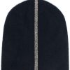 Accessories * | Warm Me Navy 'Damian Stripe Hat' Accessories