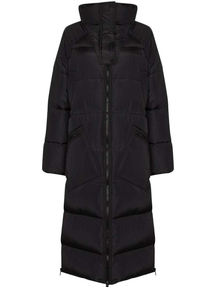 Clothing * | Ganni 'Extremely Oversized Black Puffer Midi Coat'