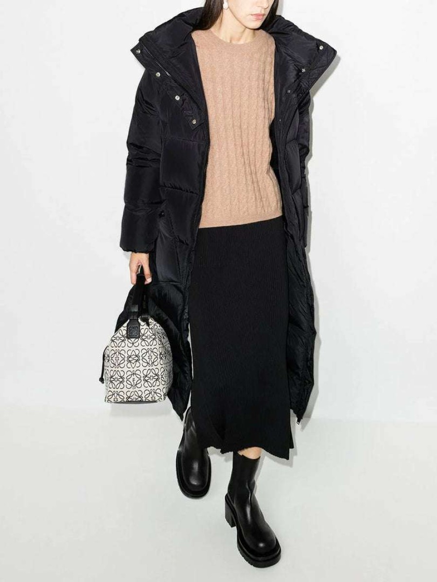 Clothing * | Ganni 'Extremely Oversized Black Puffer Midi Coat'