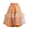 Clothing * | Rabens Saloner Mustard 'Pilar' Layered Organza Skirt Clothing