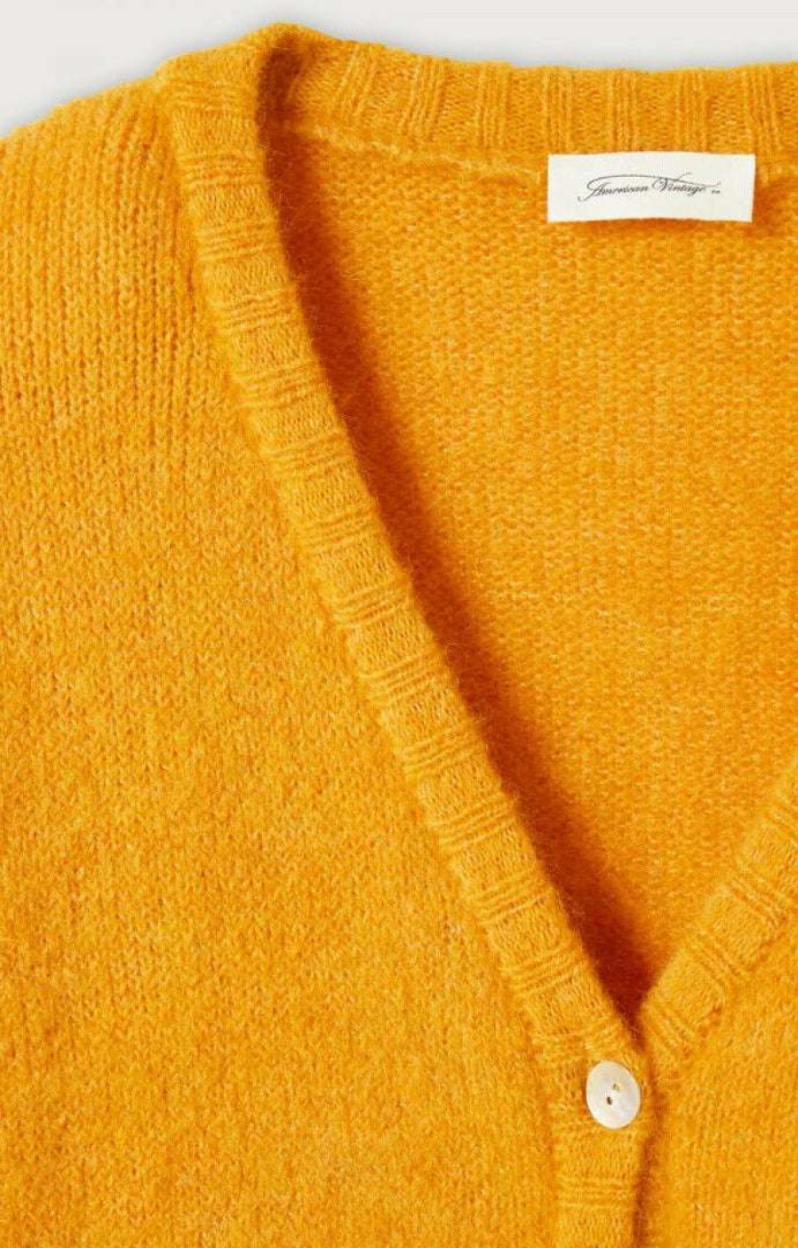 Clothing * | American Vintage Orange 'East 19G' Knit Cardigan