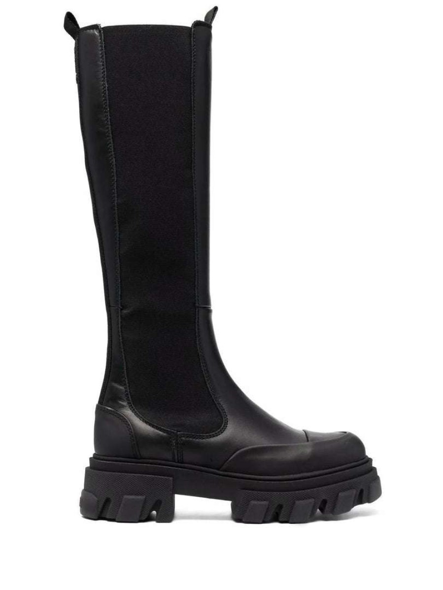 Shoes * | Ganni New In 'Knee High Chelsea Boots'