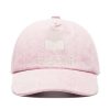 Accessories * | Isabel Marant Light Pink 'Tyron' Logo Denim Cap