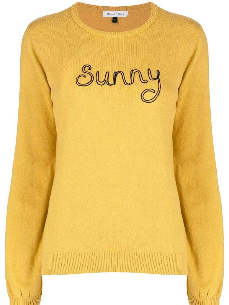 Clothing * | Bella Freud 'Sunny' Slogan Knitted Sweater