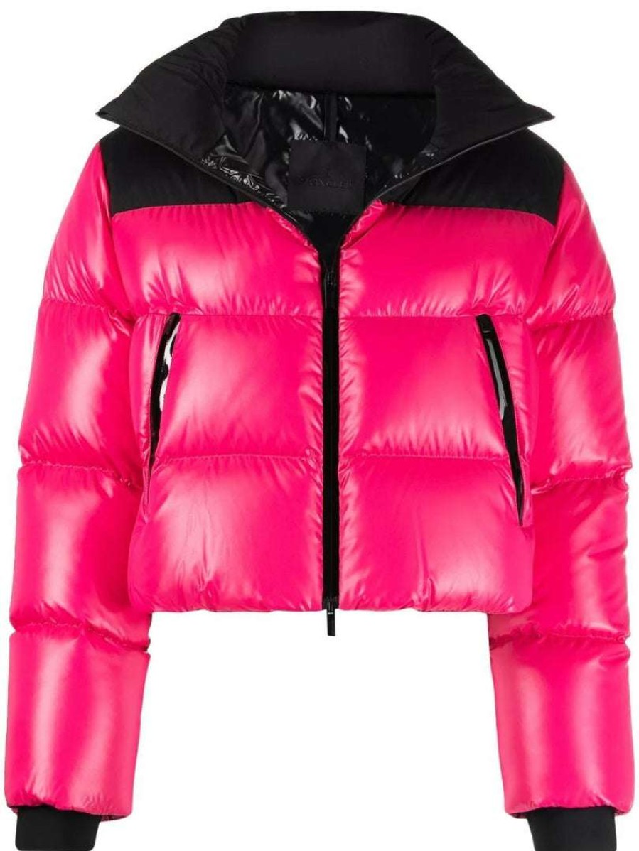 Clothing * | Moncler Pink And Black 'Jasione' Puffer Jacket