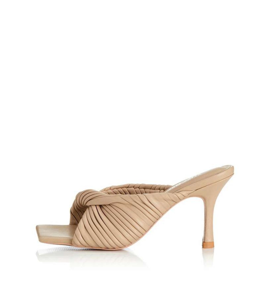 Shoes * | Alias Mae Beige 'Flora' Woven Mules Shoes