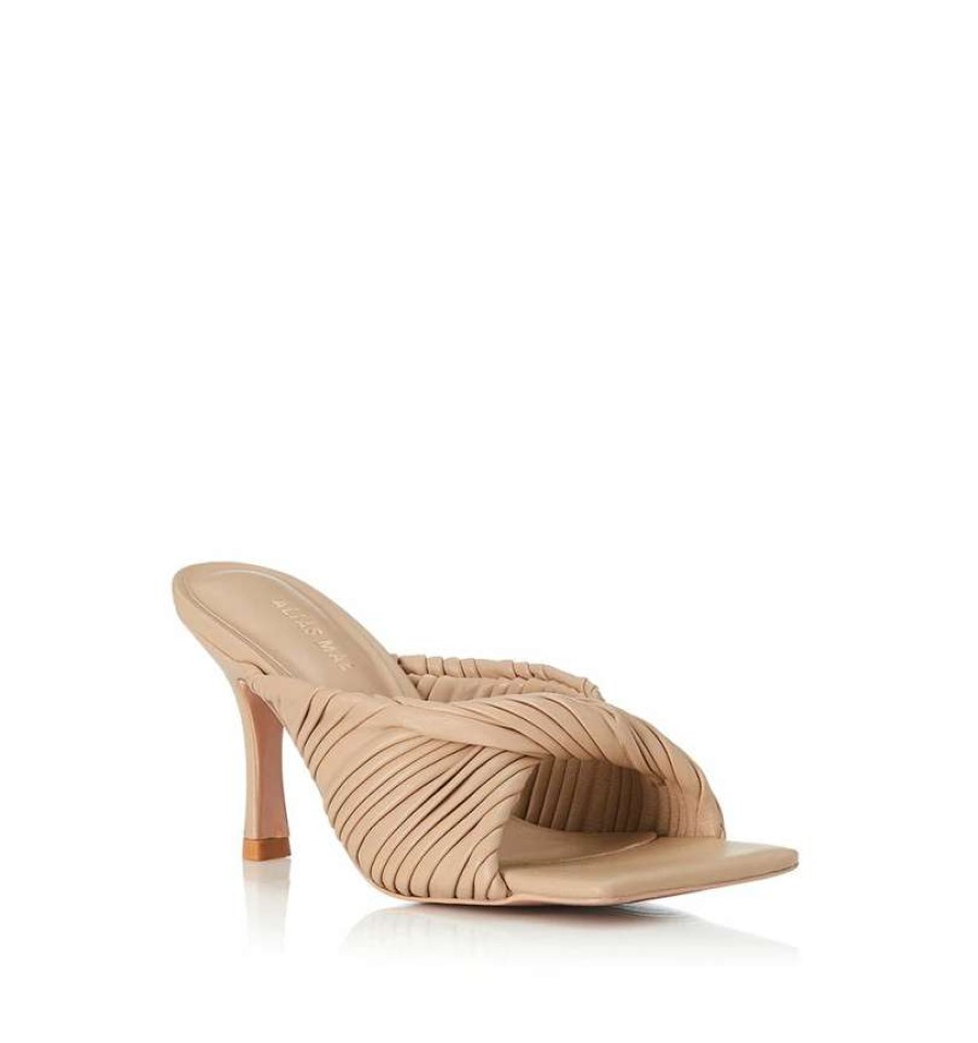 Shoes * | Alias Mae Beige 'Flora' Woven Mules Shoes