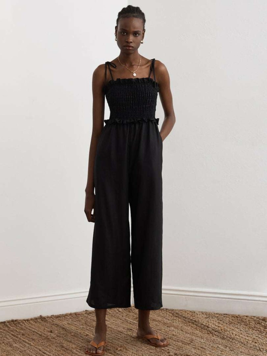 Clothing * | Sancia Black 'Aerin' Jumpsuit Clothing