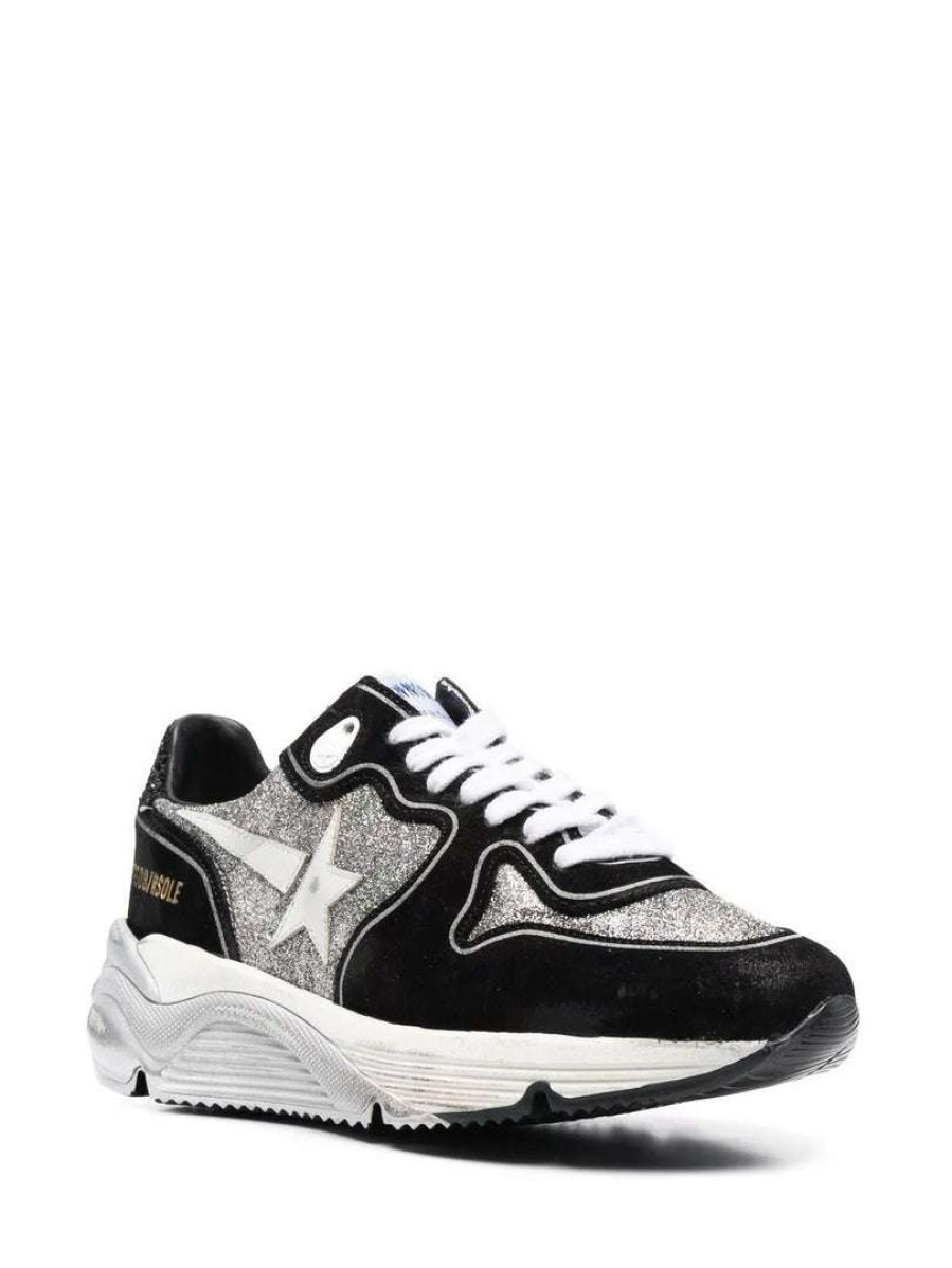 Shoes * | Golden Goose 'Running Sole Black Camo Glitter Trainers' Shoes