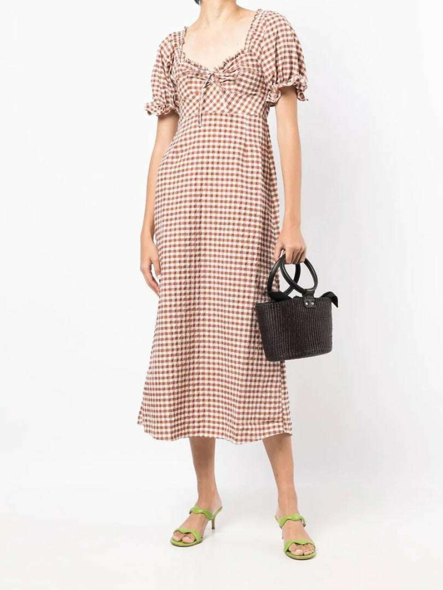 Clothing * | Rixo London 'Montenegro Seersucker' Gingham Dress