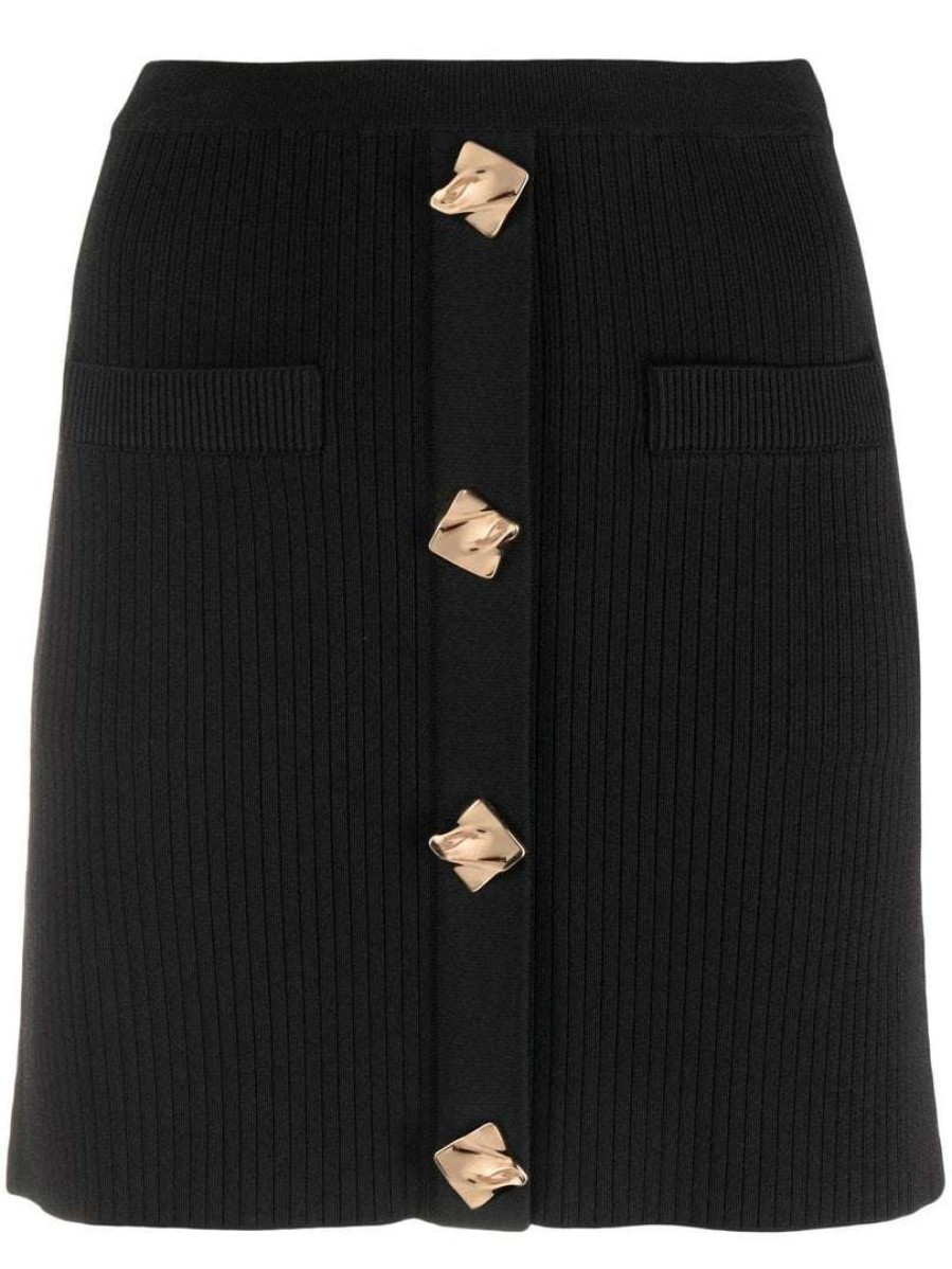 Clothing * | Self Portrait New In 'Ribbed Knit Mini Skirt'