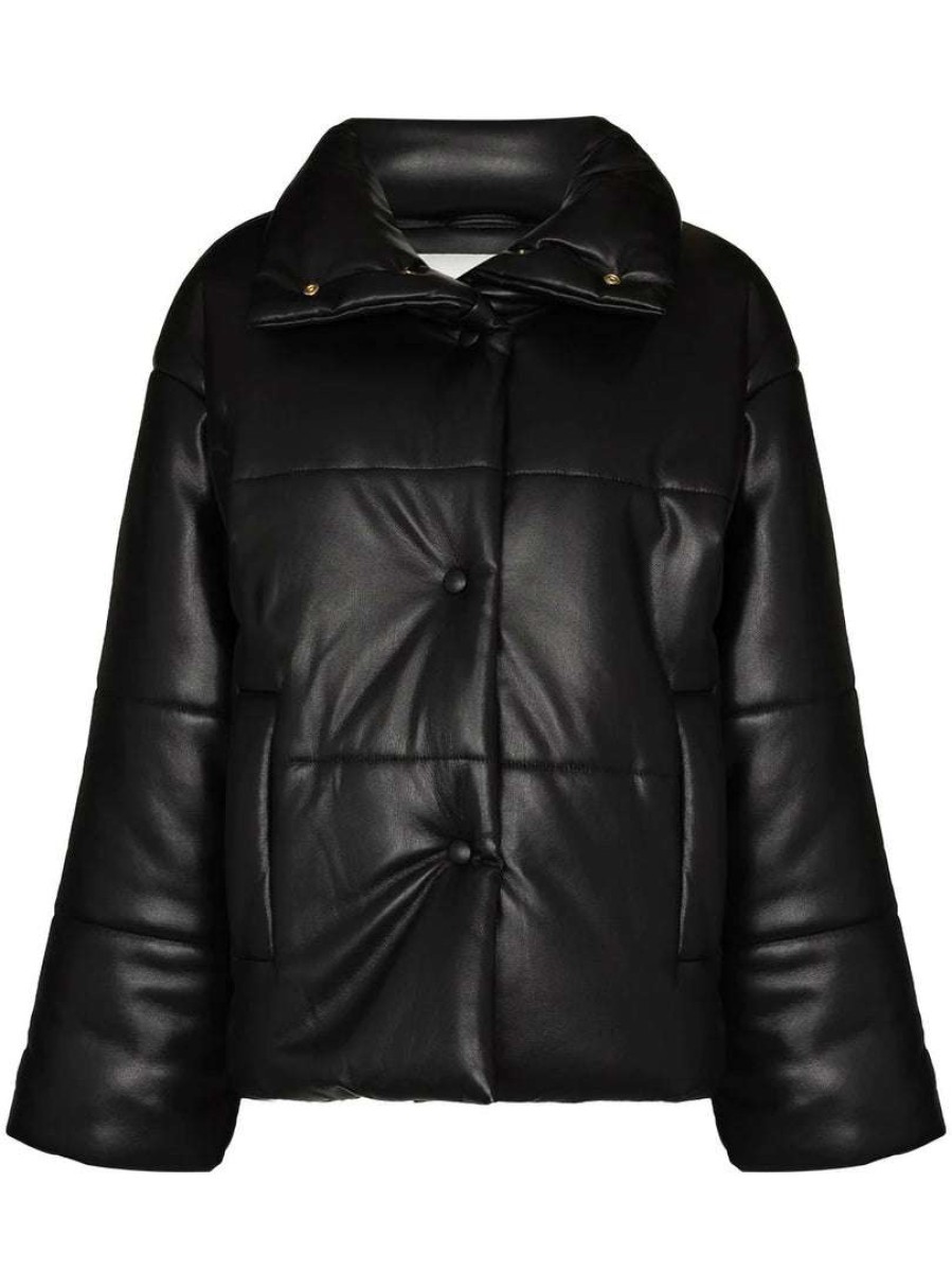 Clothing * | Nanushka Clothing Oversized 'Hide' Vegan Leather Puffer Jacket