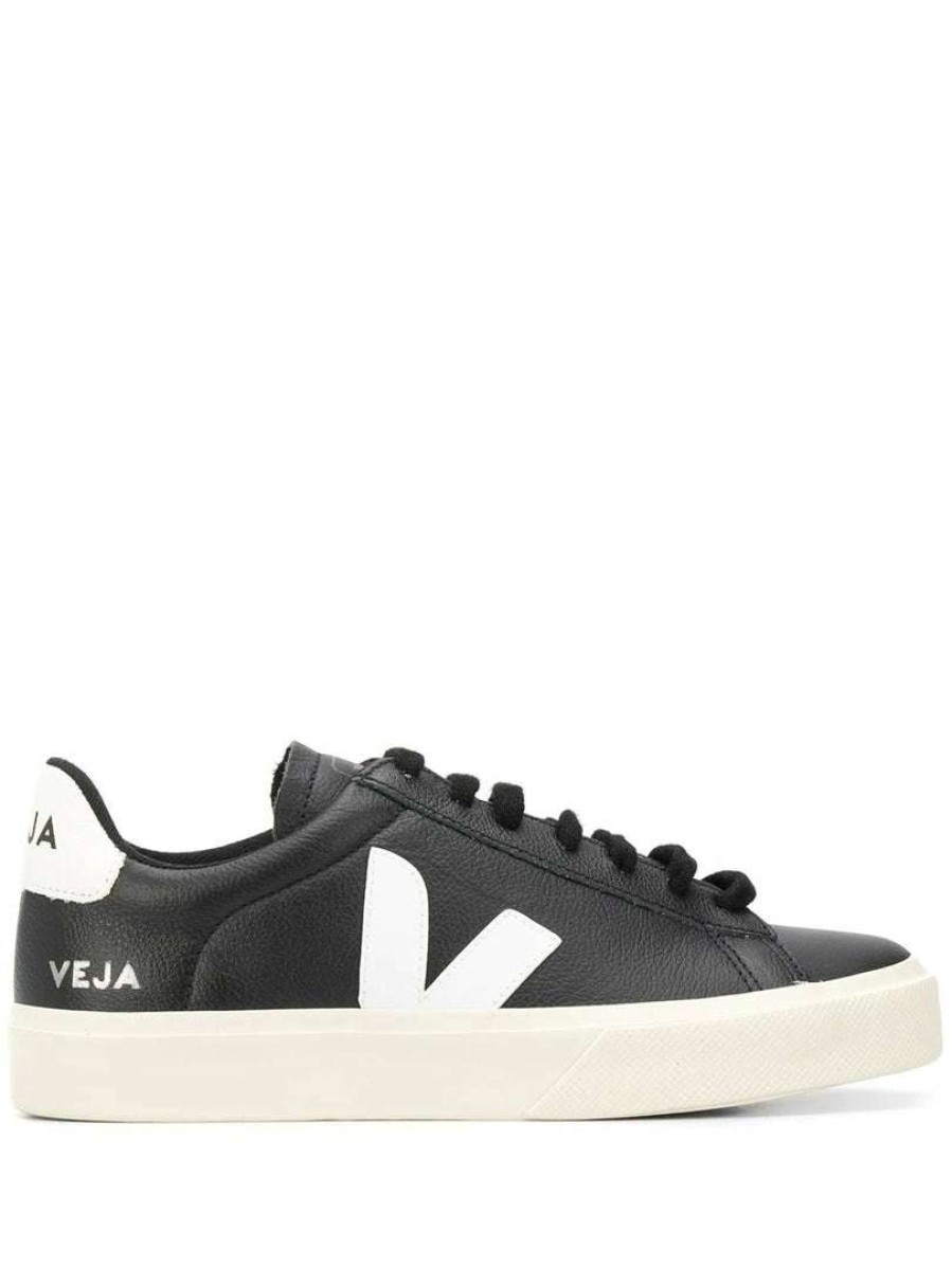 Shoes * | Veja Black And White 'Campo' Chromefree Trainers Shoes