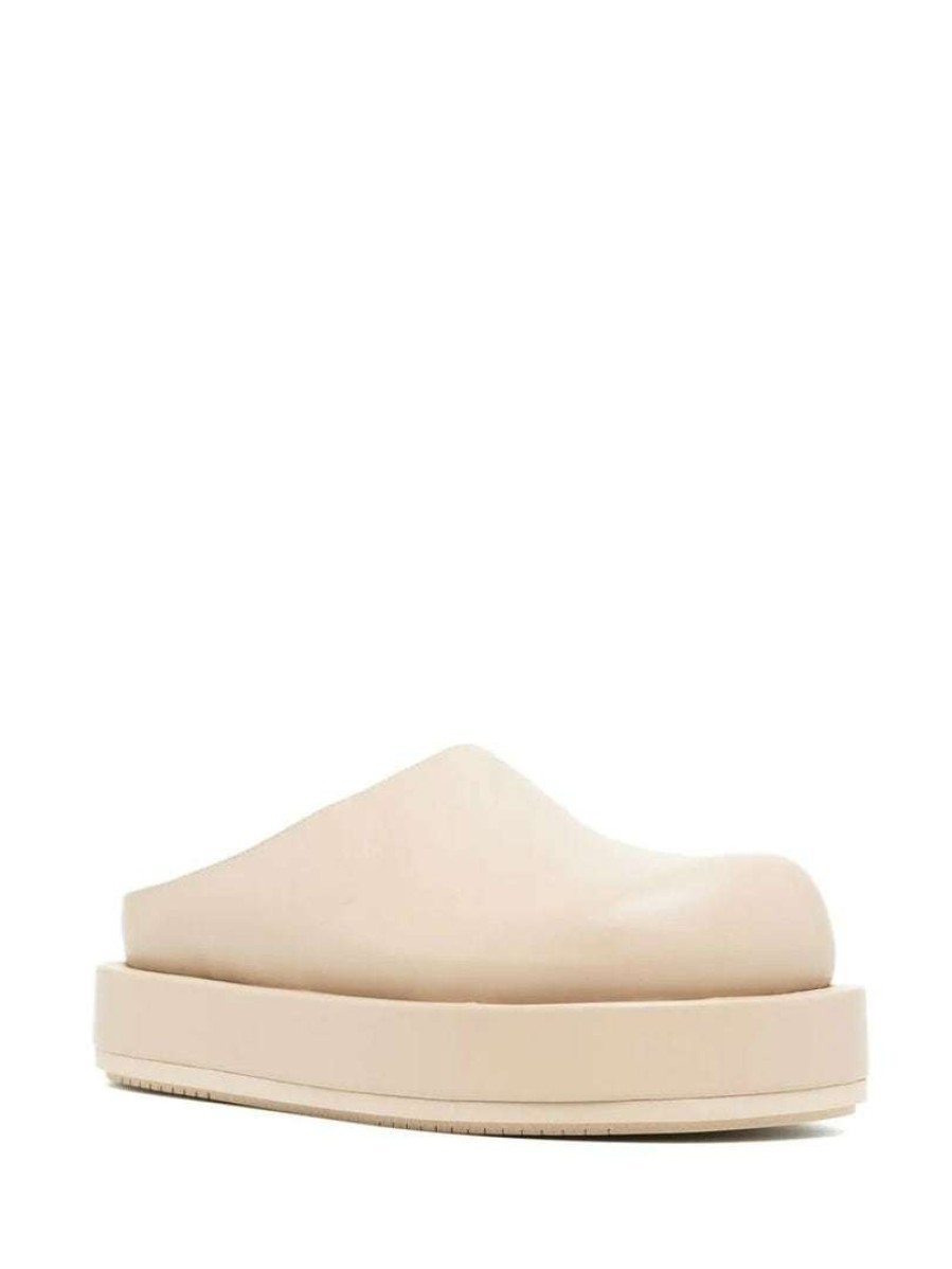 Shoes * | Paloma Barcelo Light Beige 'Daga' Platform Mules