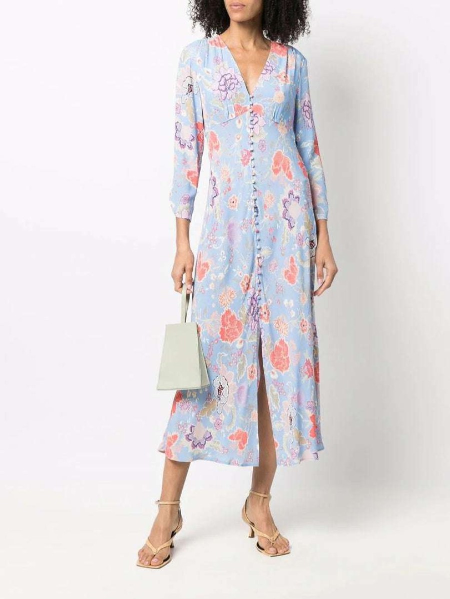 Clothing * | Rixo London 'Katie' Peony Floral Midi Dress