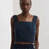 Clothing * | Sancia Clothing Navy 'Fidelia' Crop Top