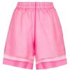 Clothing * | Dries Van Noten Pink 'Hanar' Sheer Shorts Clothing