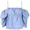 Clothing * | Vince 'Blue Cold Shoulder Top'