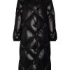 Clothing * | Moncler Black 'Cotonniere' Long Coat