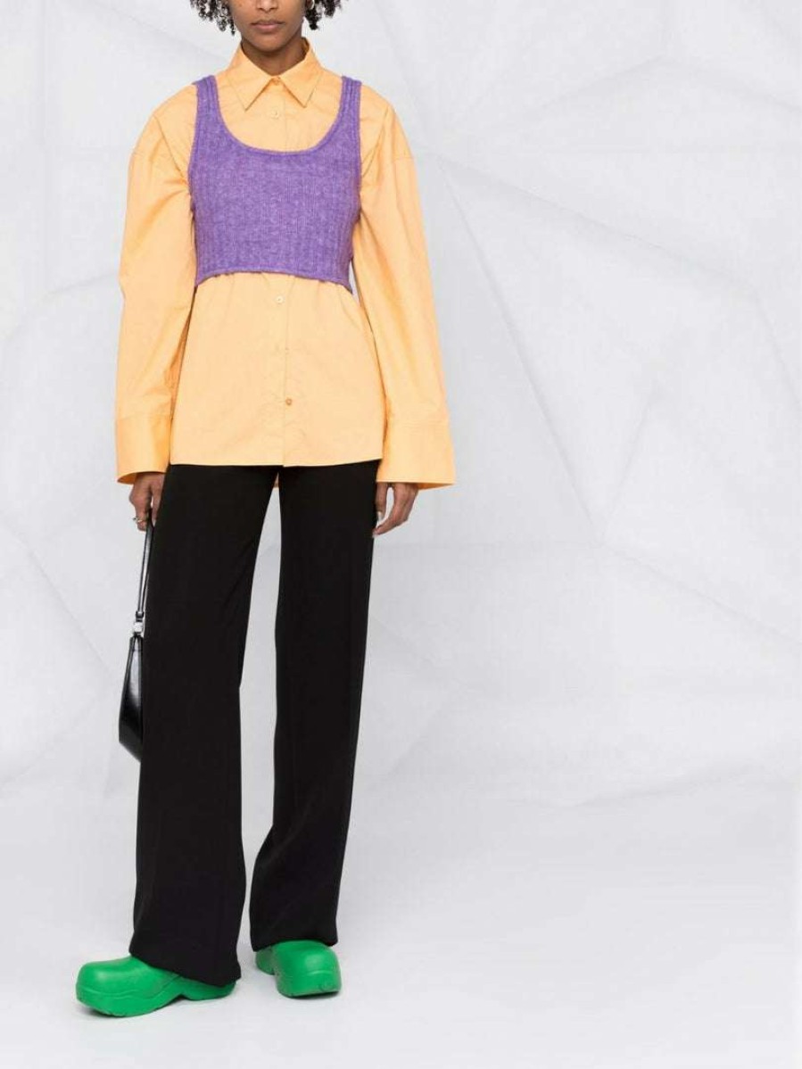 Clothing * | Baum Und Pferdgarten Purple 'Cesya' Cropped Knit Vest Clothing