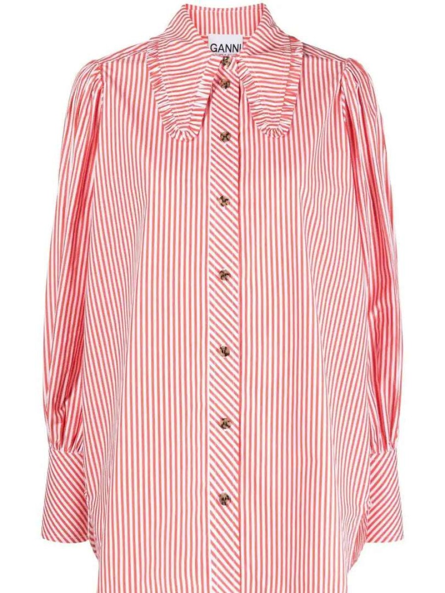 Clothing * | Ganni 'Oversized Stripe Shirt'