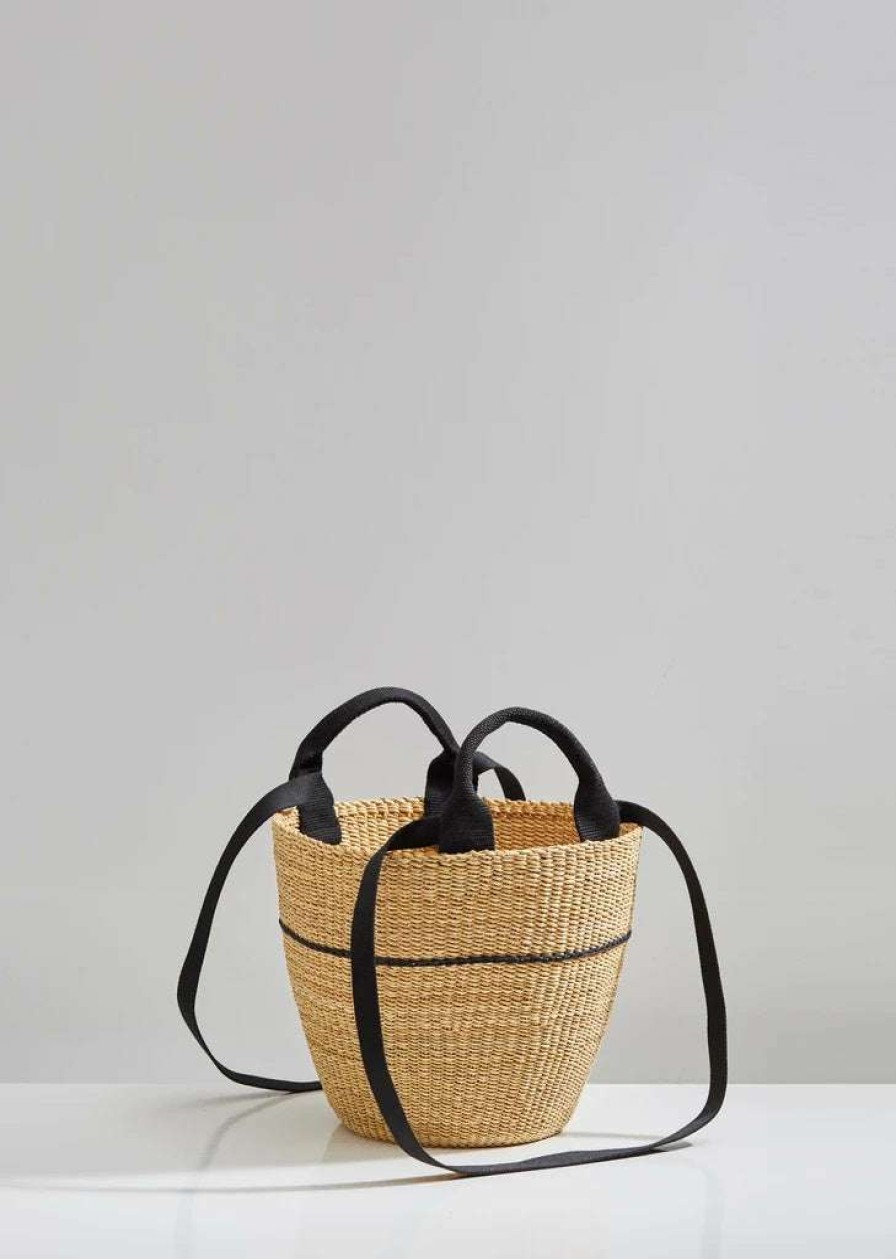 Bags * | Muun Bags 'Line' Straw Bag