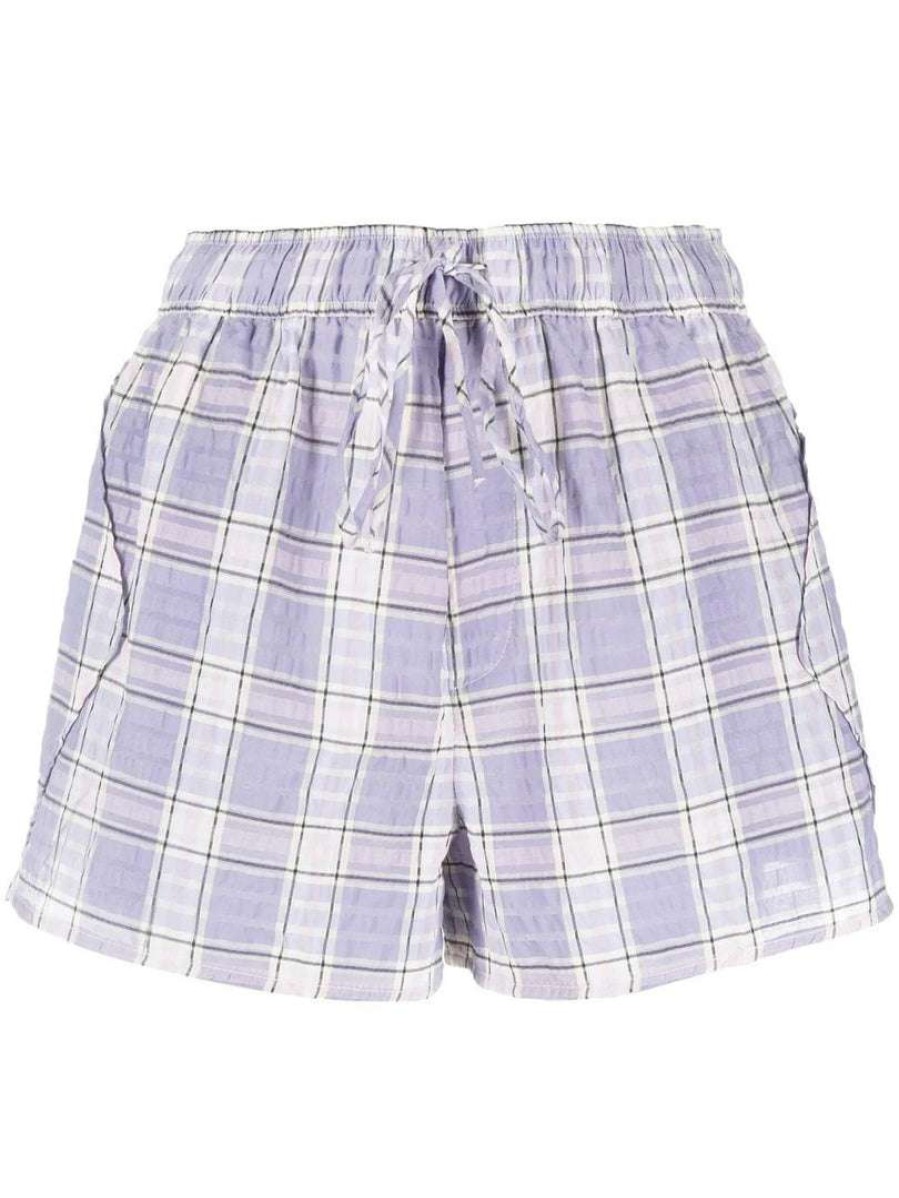 Clothing * | Ganni New In 'Checked Shorts'