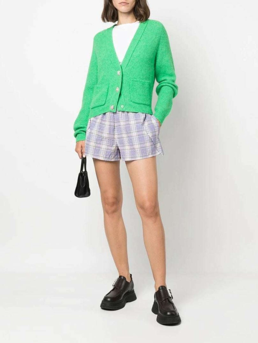 Clothing * | Ganni New In 'Checked Shorts'