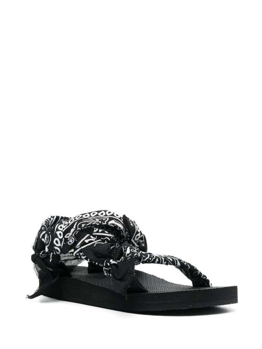 Shoes * | Arizona Love Black 'Trekky Chou' Bandana Sandals Shoes