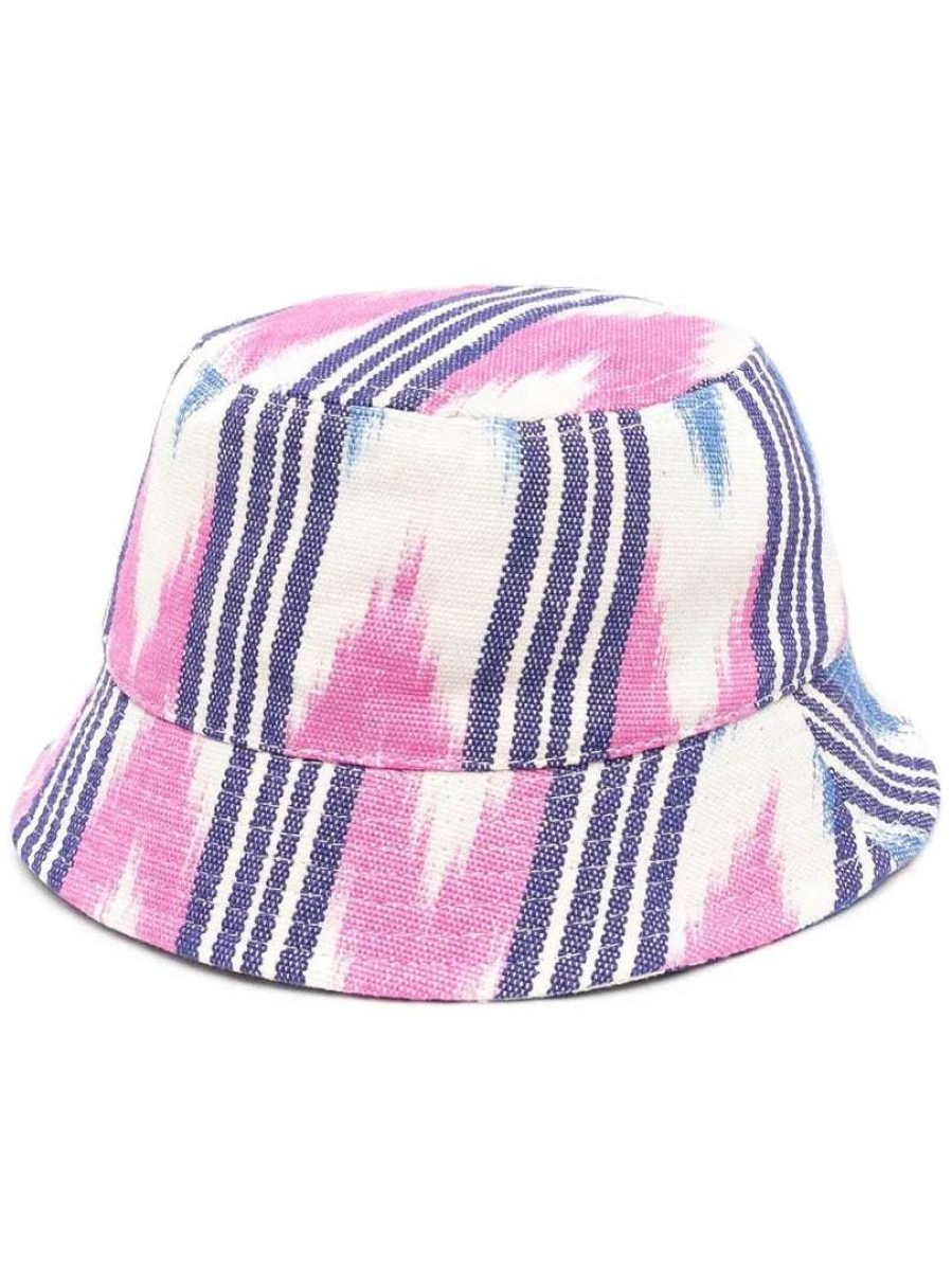 Accessories * | Isabel Marant Pink And Purple 'Haley' Printed Bucket Hat Accessories