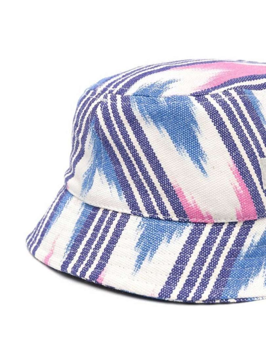 Accessories * | Isabel Marant Pink And Purple 'Haley' Printed Bucket Hat Accessories