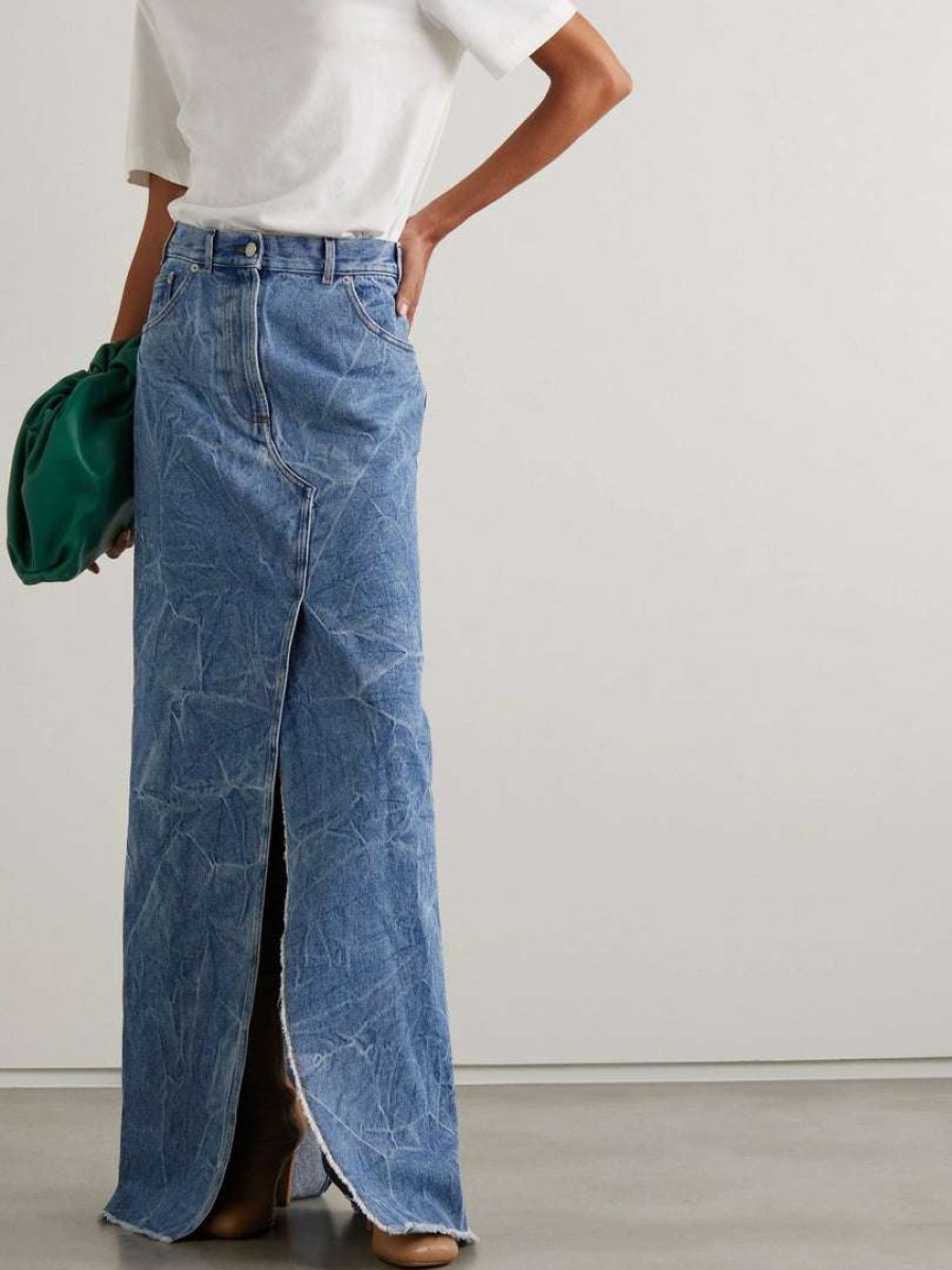 Clothing * | Dries Van Noten 'Silvana' Denim Maxi Skirt Clothing