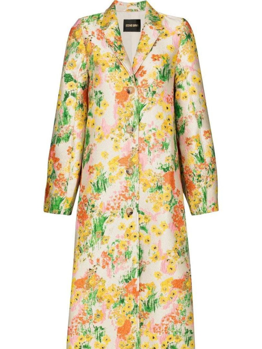 Clothing * | Stine Goya New In Oversized 'Cornelia' Floral Jacquard Coat