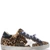 Shoes * | Golden Goose Shoes 'Superstar' Leopard Glitter Sole Sneakers