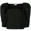 Clothing * | Vince Black 'Square Neck Structured Sleeve Top' Clothing