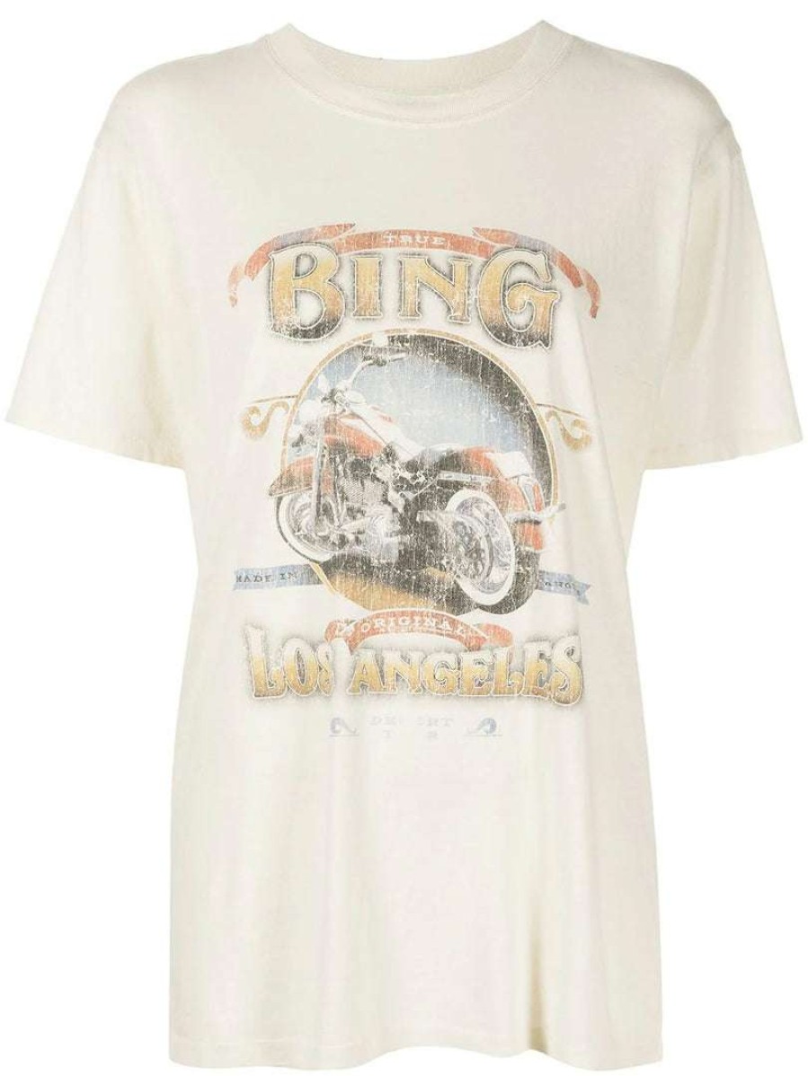 Clothing * | Anine Bing 'Lili' Distressed Biker T-Shirt Clothing