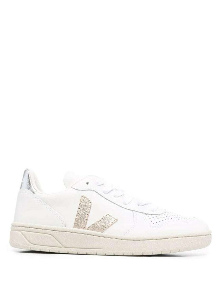 Shoes * | Veja 'V-10' Contrast Metallic Trainers