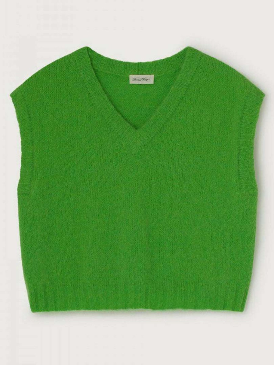 Clothing * | American Vintage Clothing Green 'Pinobery' Knit Vest