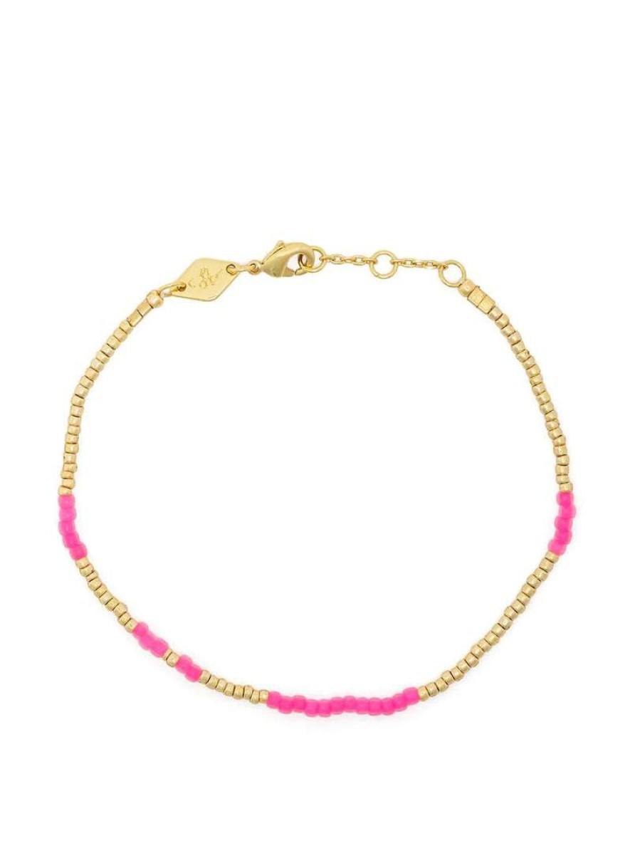 Accessories * | Anni Lu Pink 'Asym 22' Beaded Bracelet