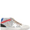 Shoes * | Golden Goose Shoes 'Glitter Leopard Lace High Top Sneakers'