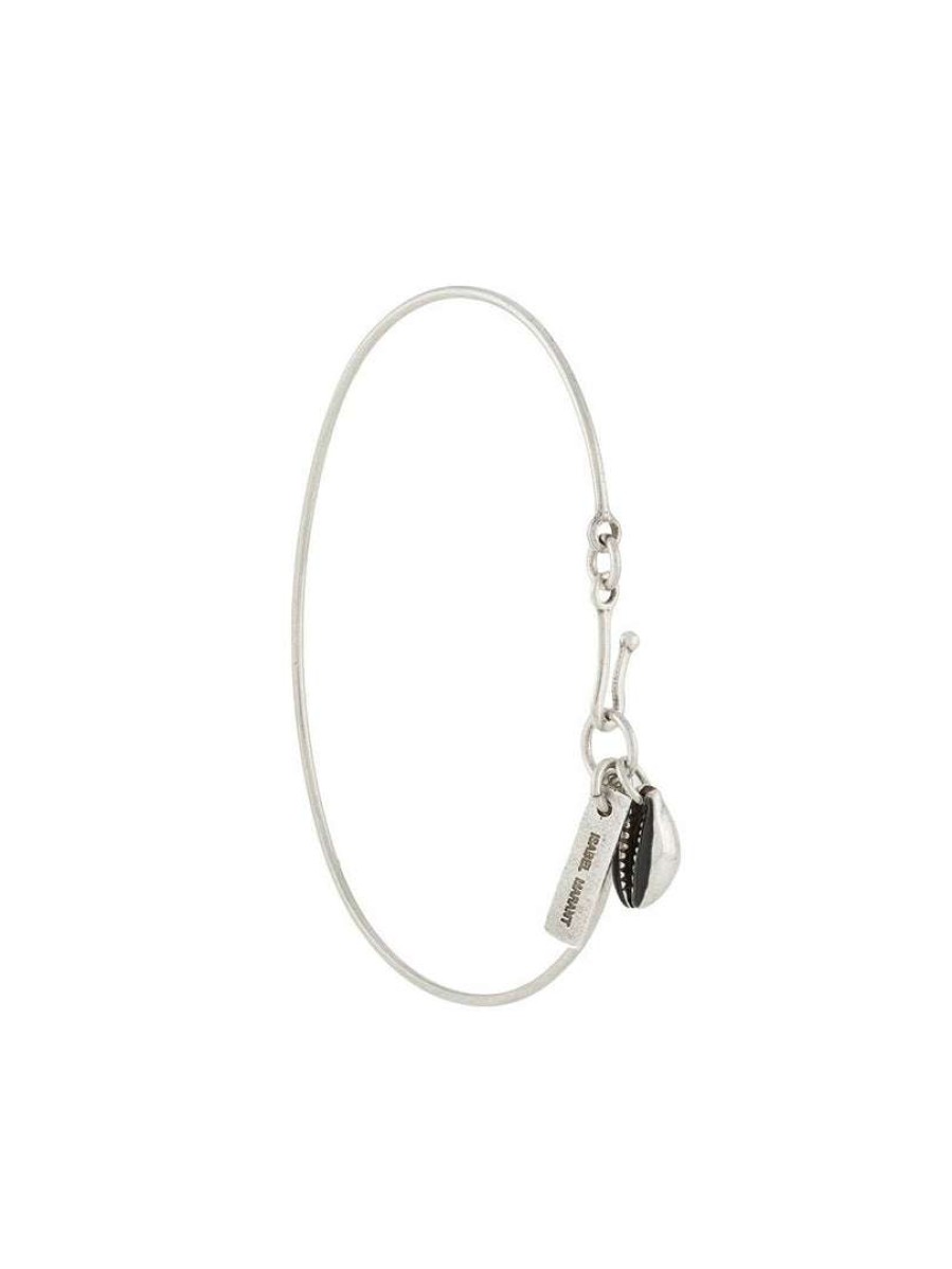 Accessories * | Isabel Marant Accessories Black And Silver 'Amer' Bracelet