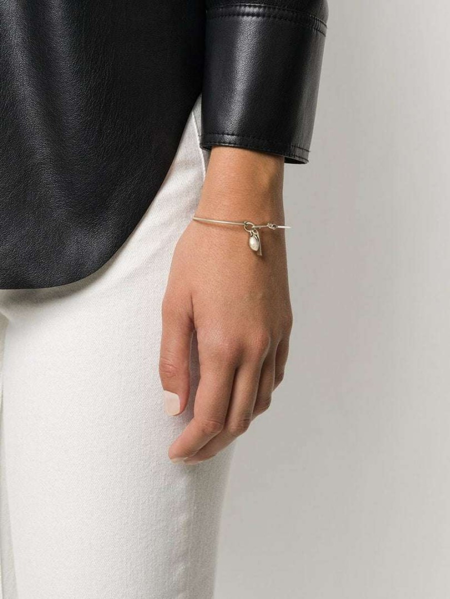 Accessories * | Isabel Marant Accessories Black And Silver 'Amer' Bracelet