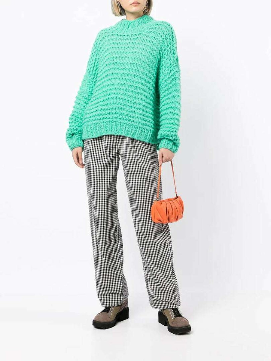 Clothing * | Stella Nova Green 'Kira' Chunky Knit Sweater Clothing