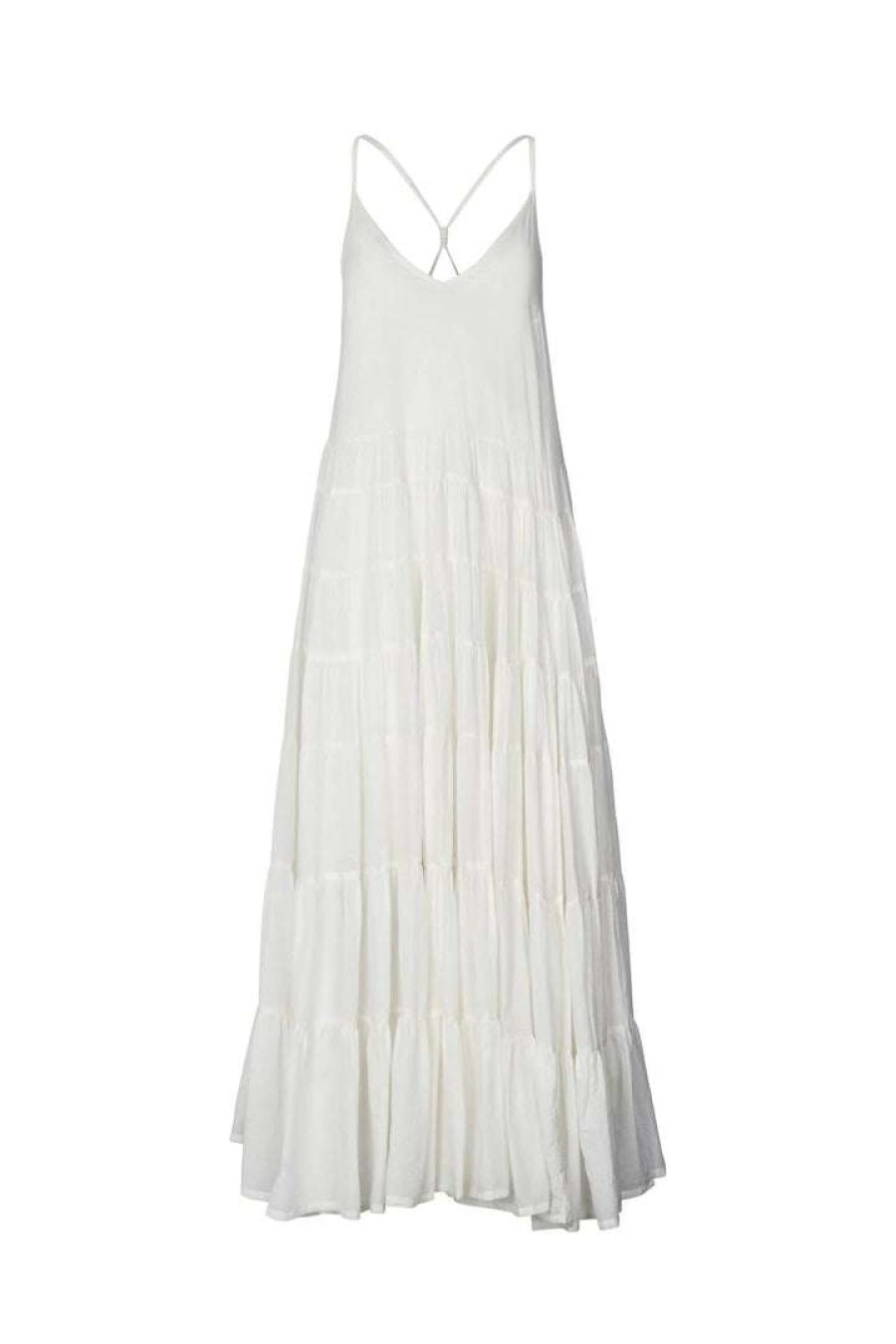 Clothing * | Rabens Saloner 'Siri' Voile Frill Long Dress