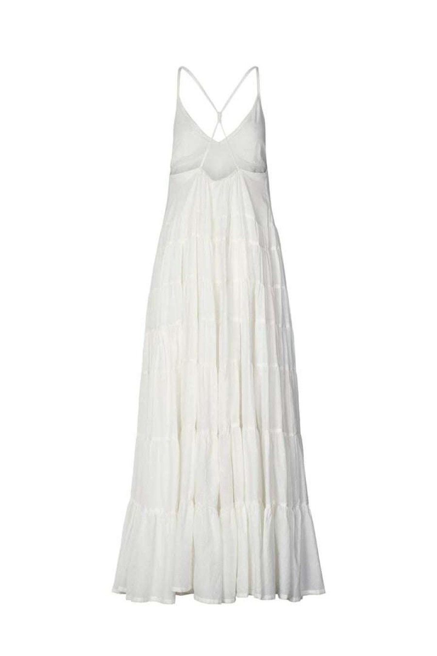 Clothing * | Rabens Saloner 'Siri' Voile Frill Long Dress