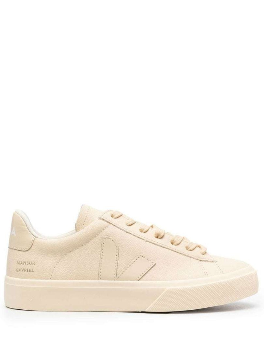 Shoes * | Mansur Gavriel X Veja Shoes 'Cream Campo Trainers'