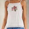 Clothing * | M.A.B.E Clothing 'Greta' Floral Embroidered Camisole