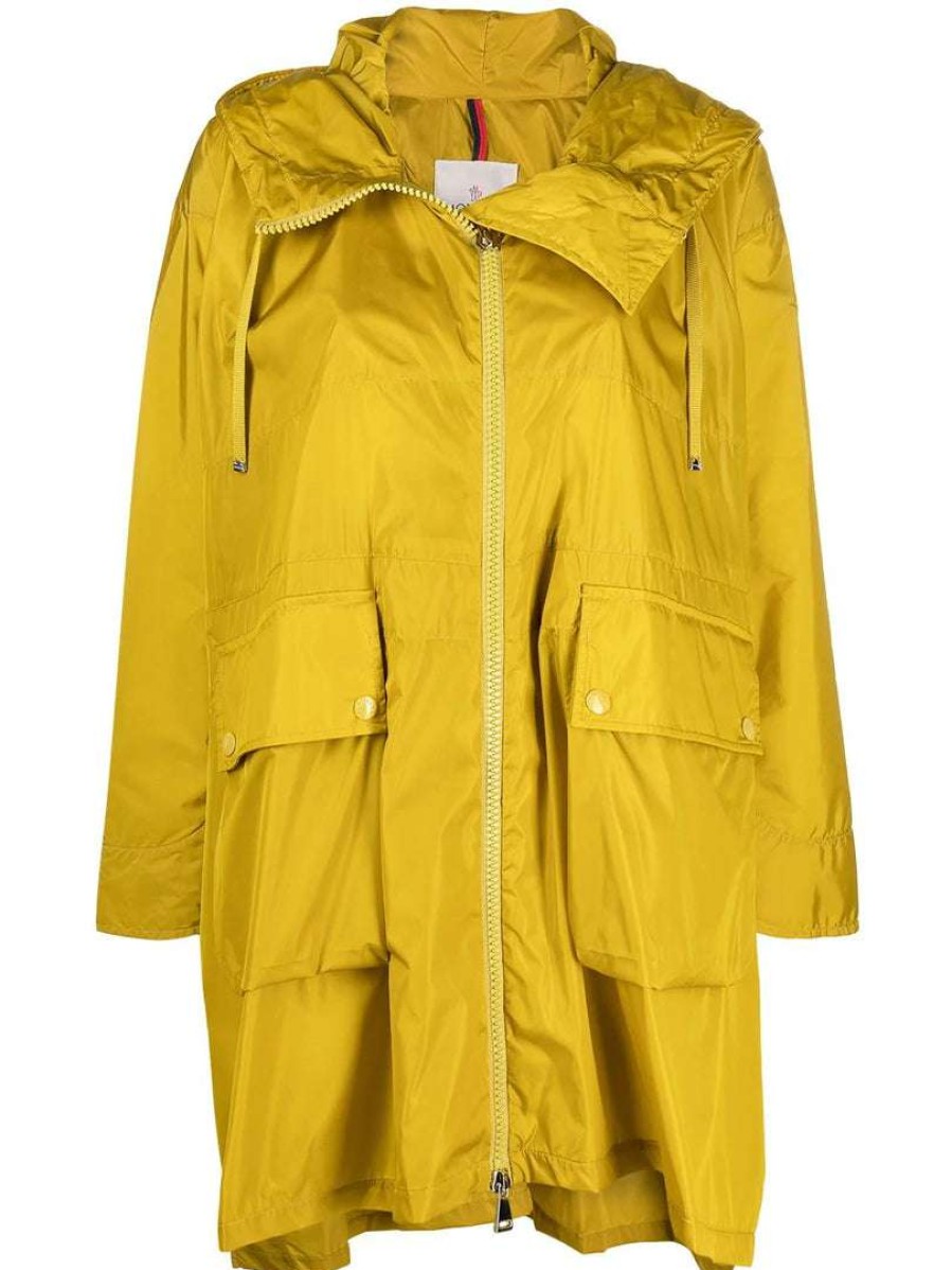 Clothing * | Moncler Yellow 'Printseps' Rain Poncho