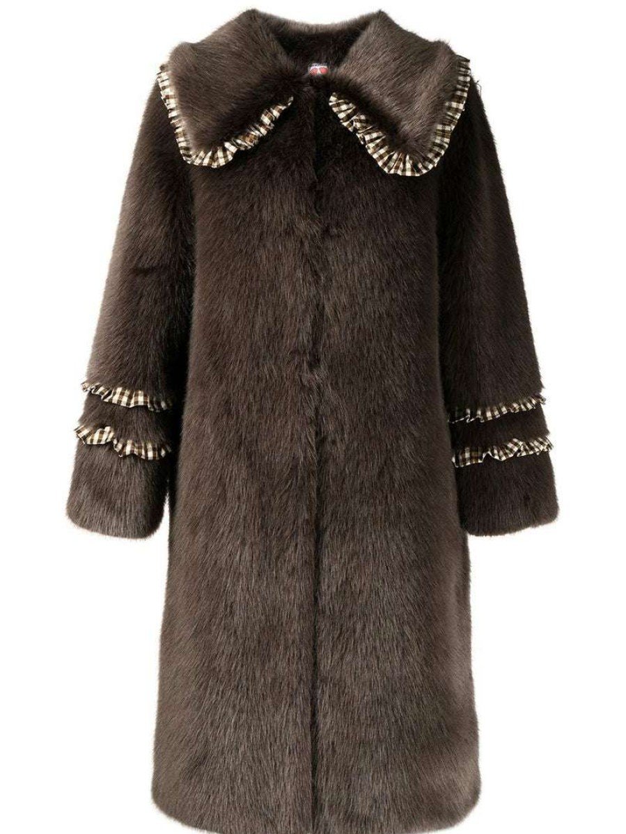 Clothing * | Shrimps 'Brandy' Long Faux Fur Coat Clothing