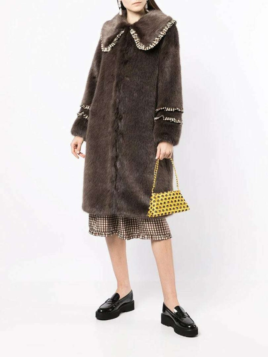 Clothing * | Shrimps 'Brandy' Long Faux Fur Coat Clothing